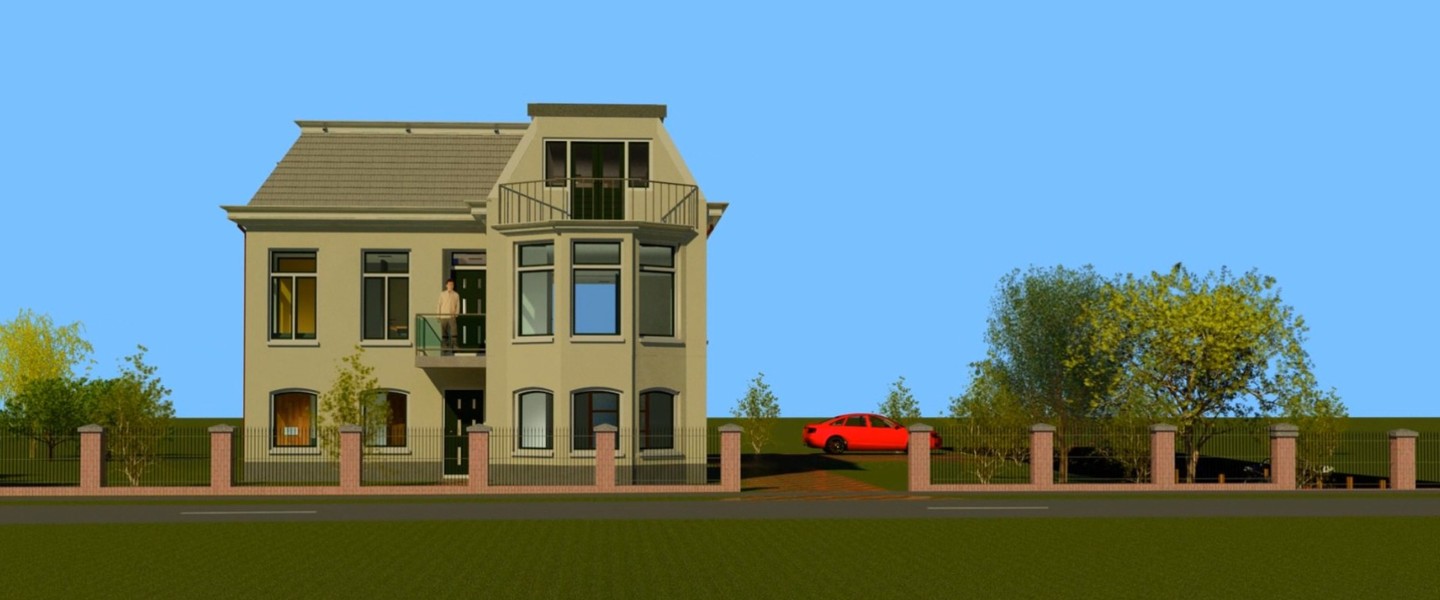 Renovatie herenhuis en bouw boothuis Meerweg Haren (Groningen)